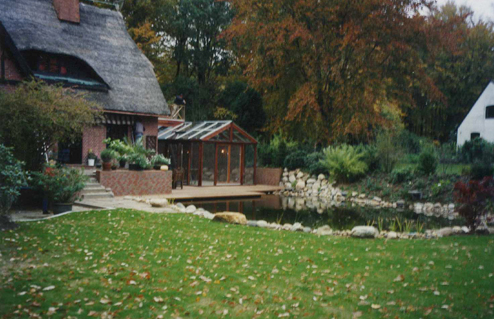 Gartenhütte am Teich